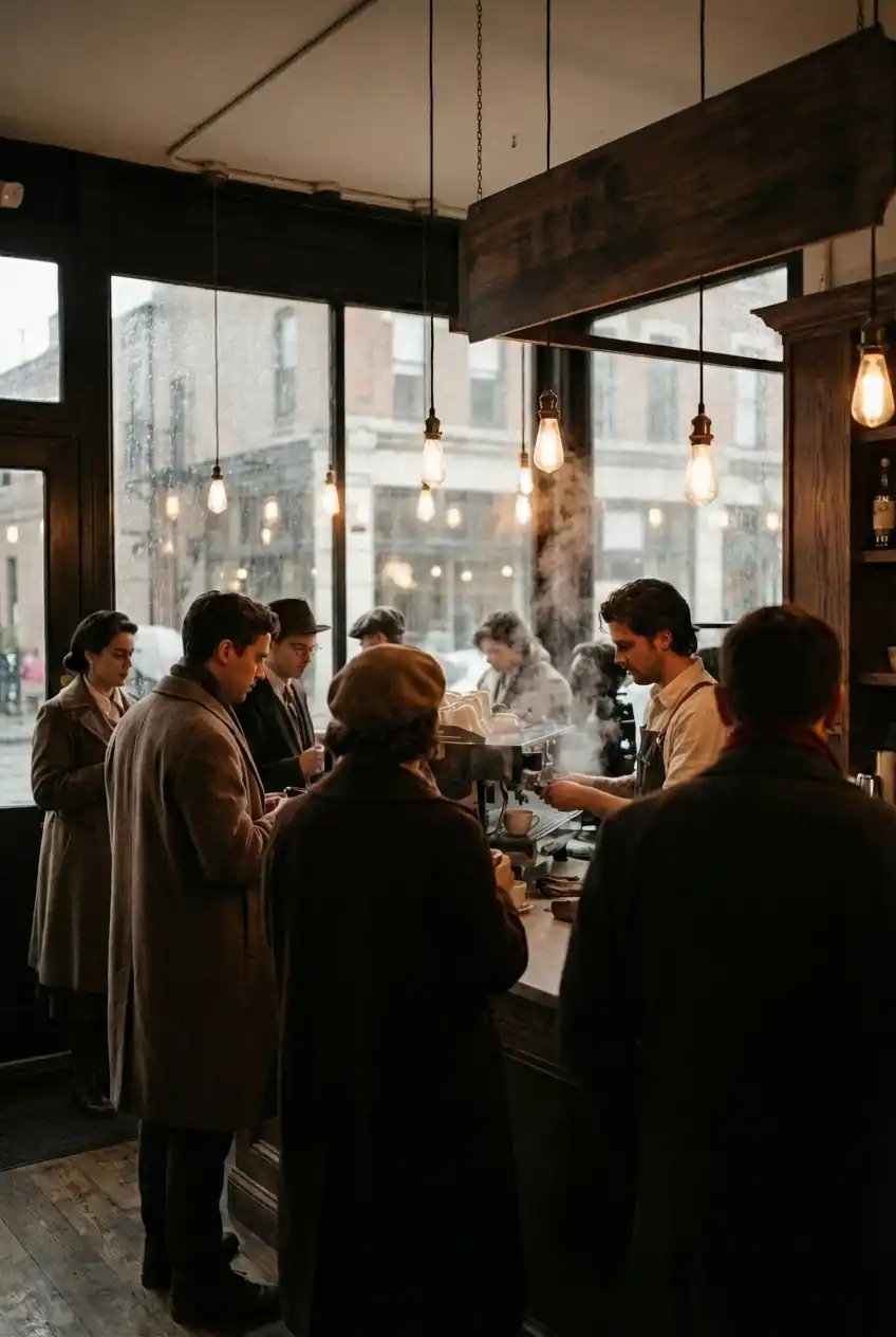 Busy kidderminster coffee shop
